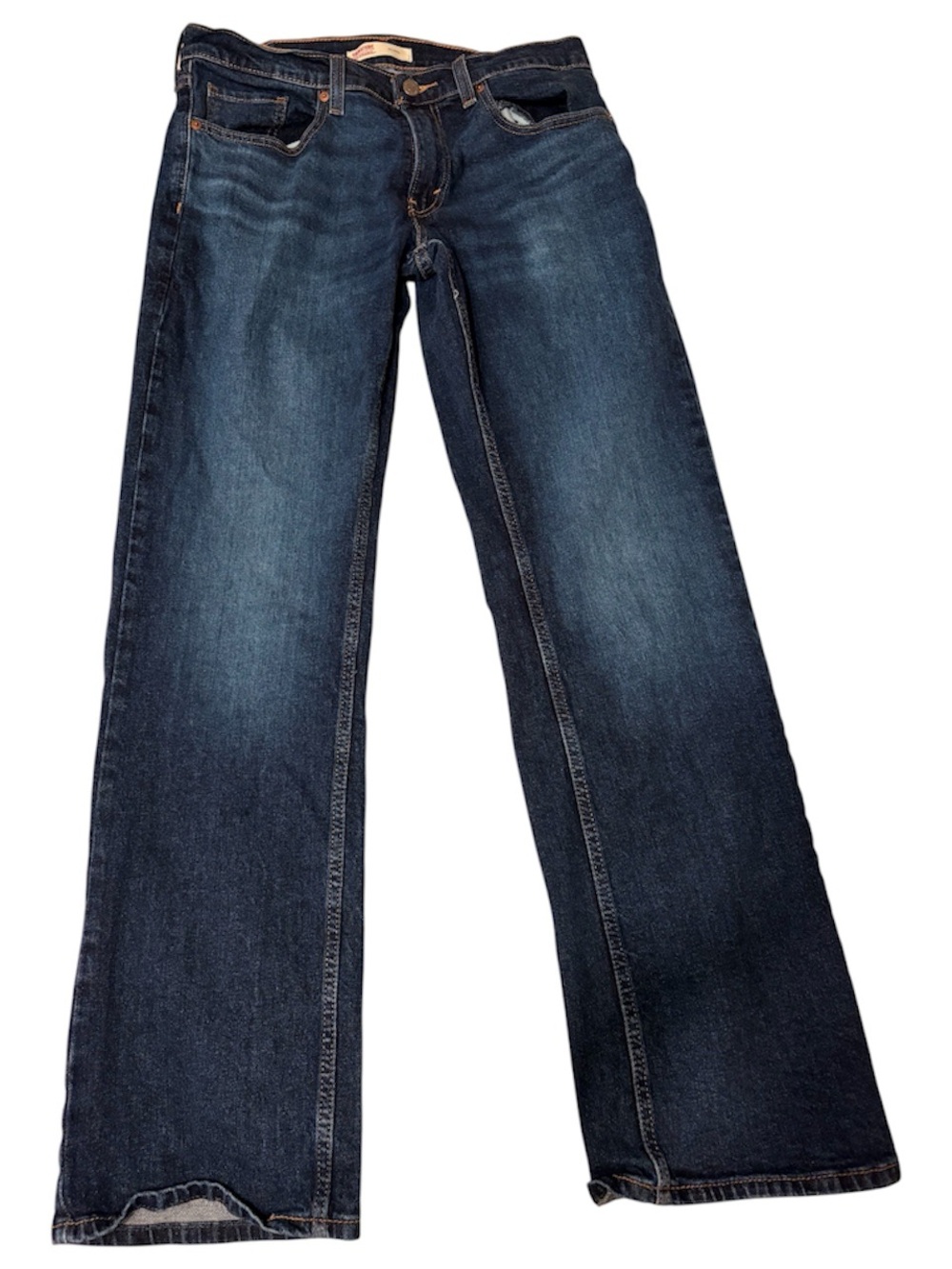 Relaxed Fit Men's Jeans in Dark Blue Denim
